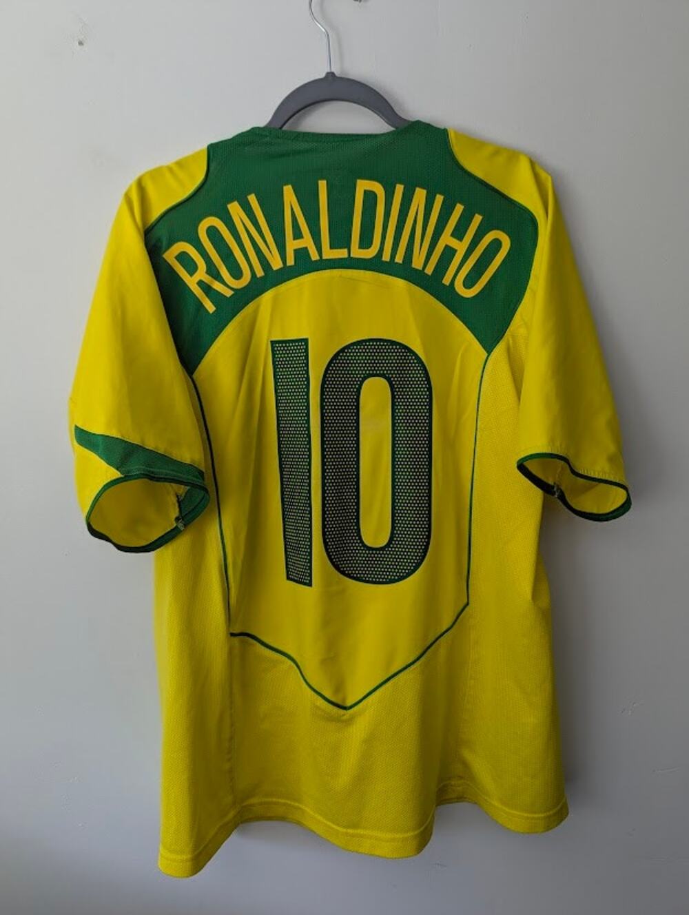 Brazil Ronaldinho T90 Jersey Large Vintage Soccer Shirt